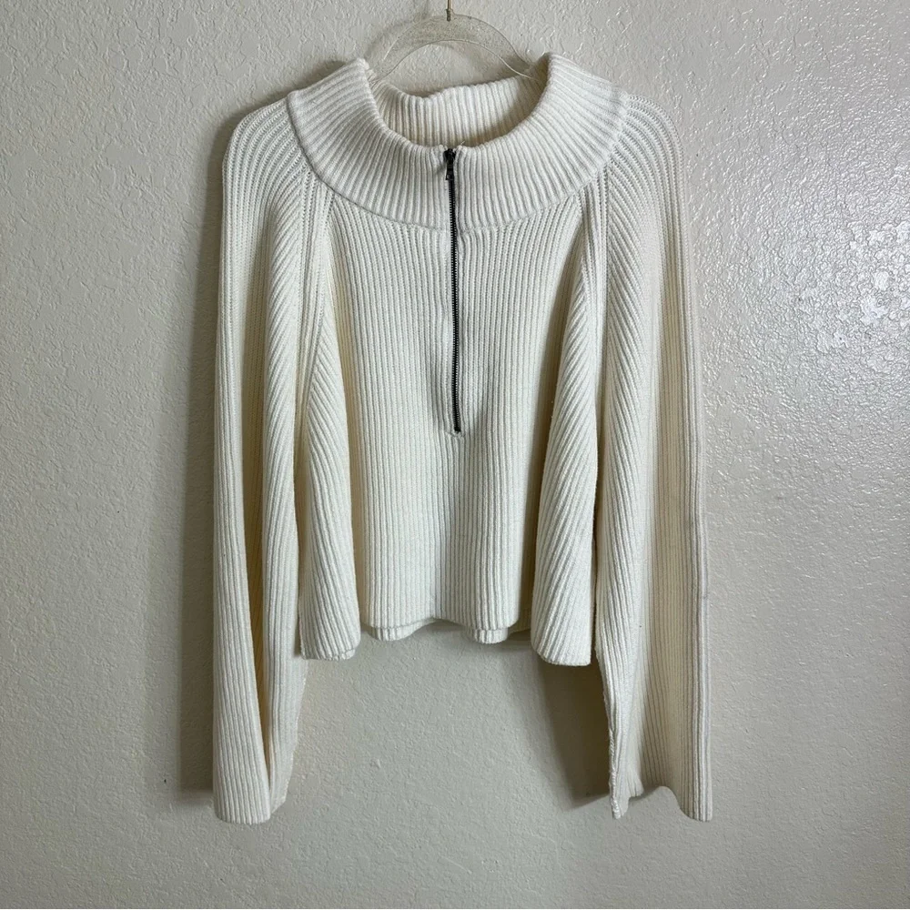 New free people Greta Half Zip sweater size XL